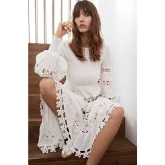 white dress for girls 10-12 Harmony Puff Sleeve Girls White Dress  A Little Lacey